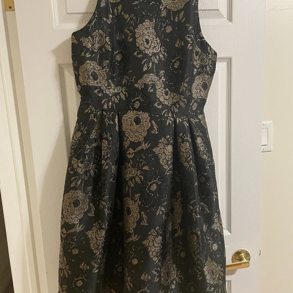 Ann Taylor Black and Gold dress - Picture 1 of 3